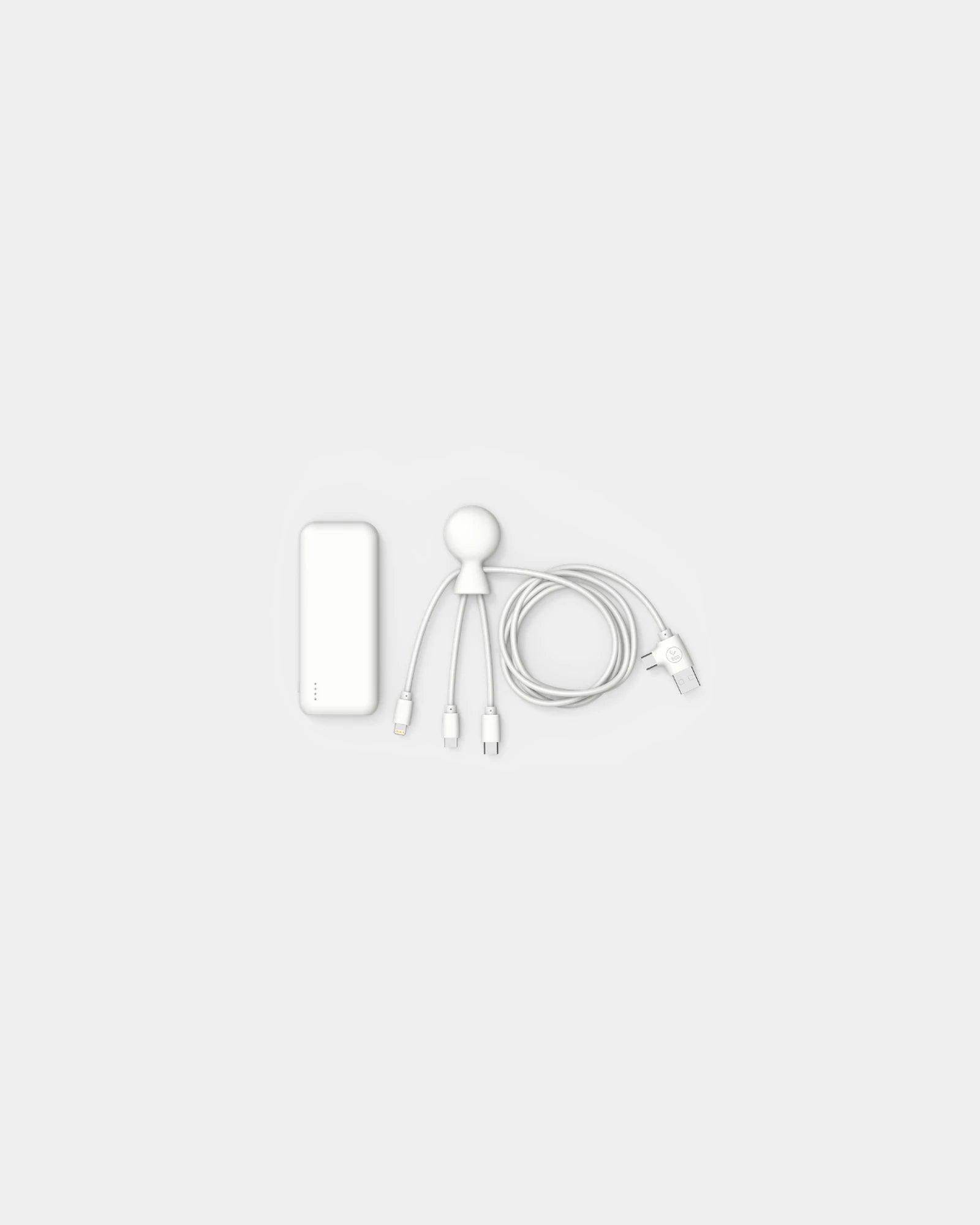 Pack de charge plastique recyclé à personnaliser - Blanc